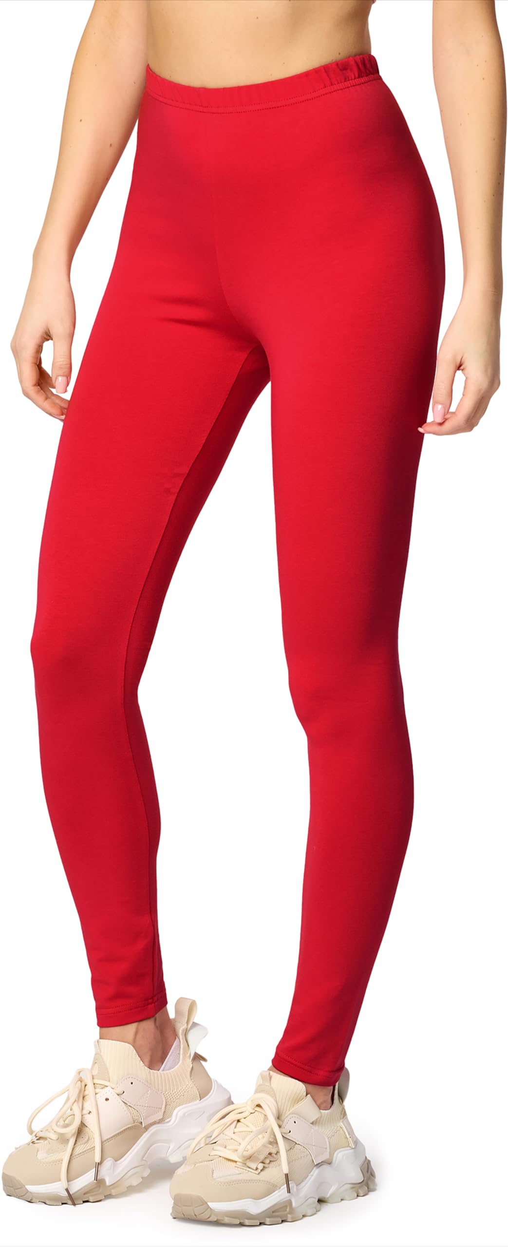 Merry Style Damen Leggings Baumwolle für das ganze Jahr Bequeme Leggings Blickdicht Damen Ideal für Yoga Sport Gym und Freizeit MS10-198