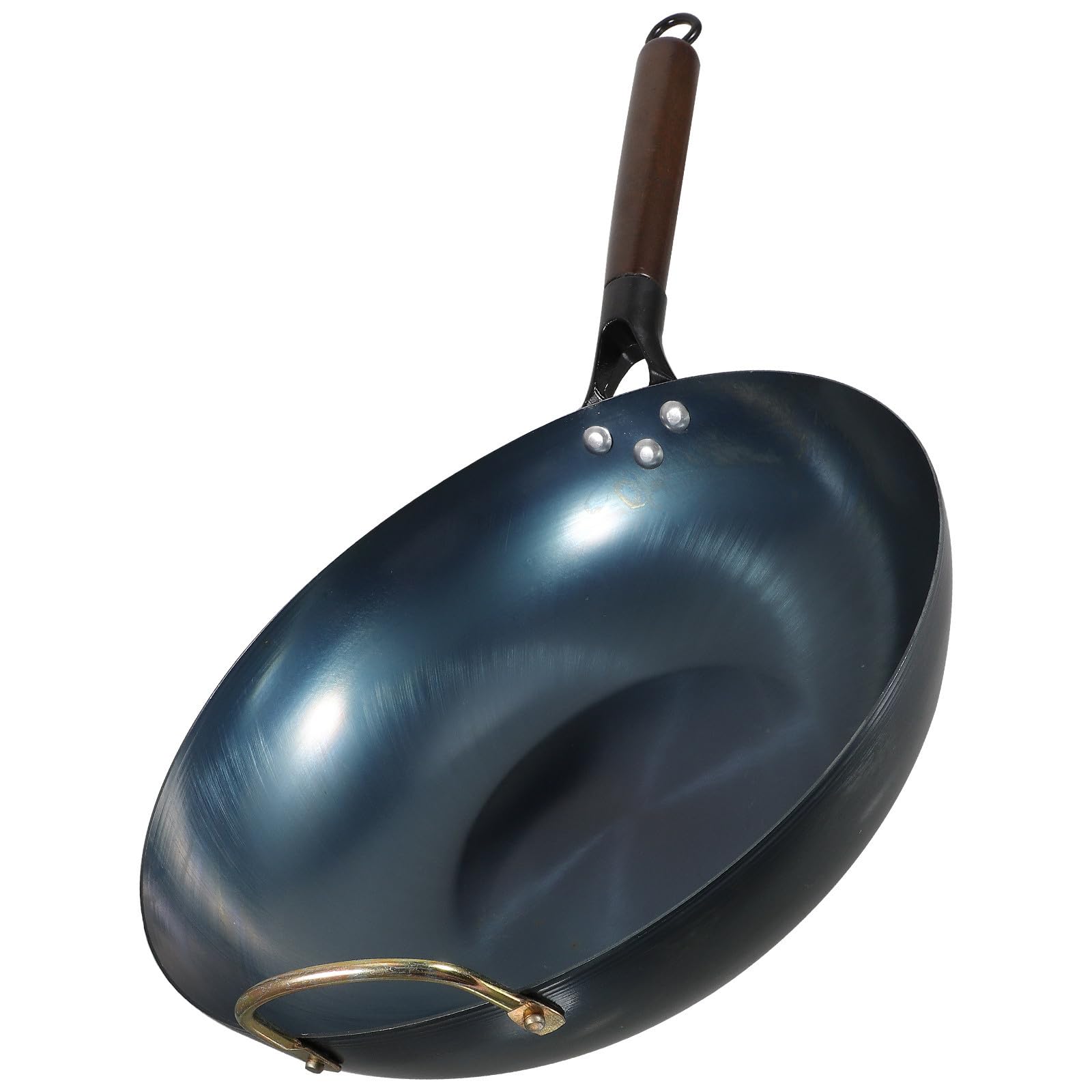 CLISPEED Wok da Cucina in Ferro Nero Superficie Liscia Antiaderente