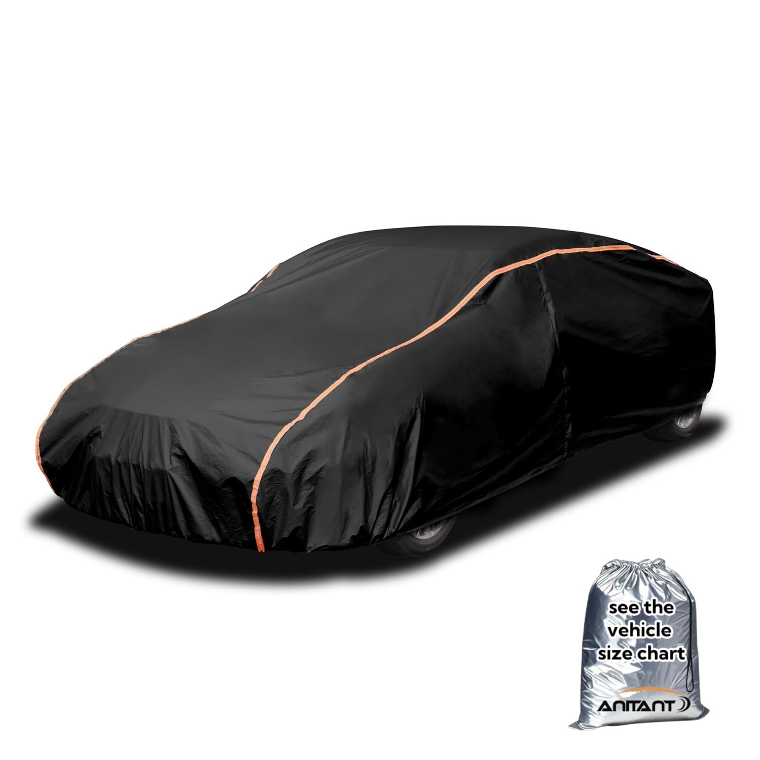 Super Lightweight Large Sedan Car Cover, Outdoor Car Covers for Automobiles All Weather Waterproof,Full Exterior Covers Rain UV Snow Protection Fit Sedan 208" to 218"
