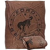 Ford Blanket, 60'x80' Vintage Bronco Leather Logo Silky Touch Super Soft Throw Blanket