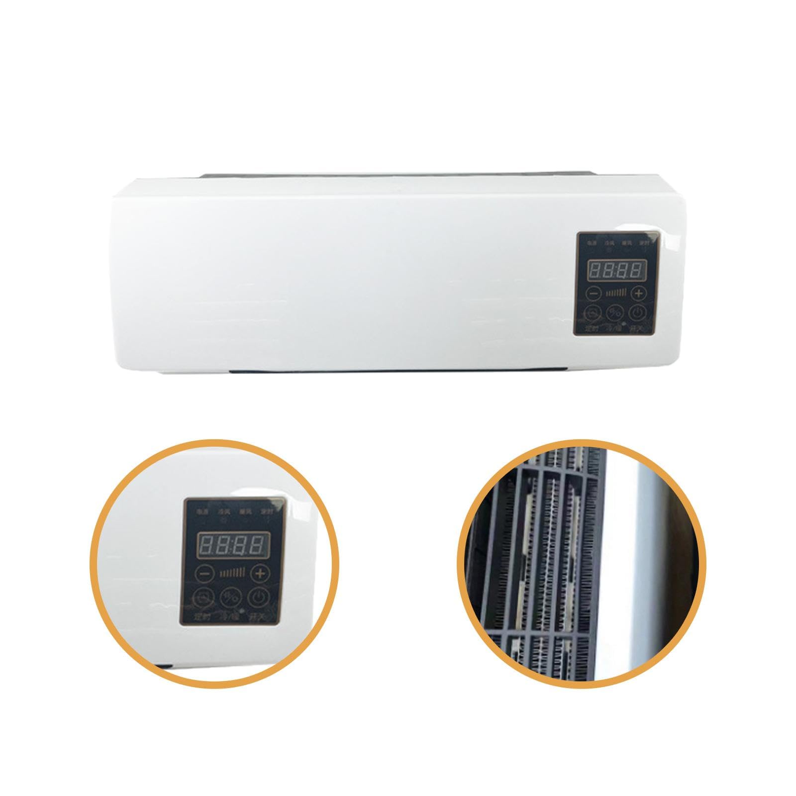 Calentador de Pared eléctrico con Pantalla silenciosa, Ventilador de calefacción para Invierno, de, para Dormitorio, Hotel, hogar