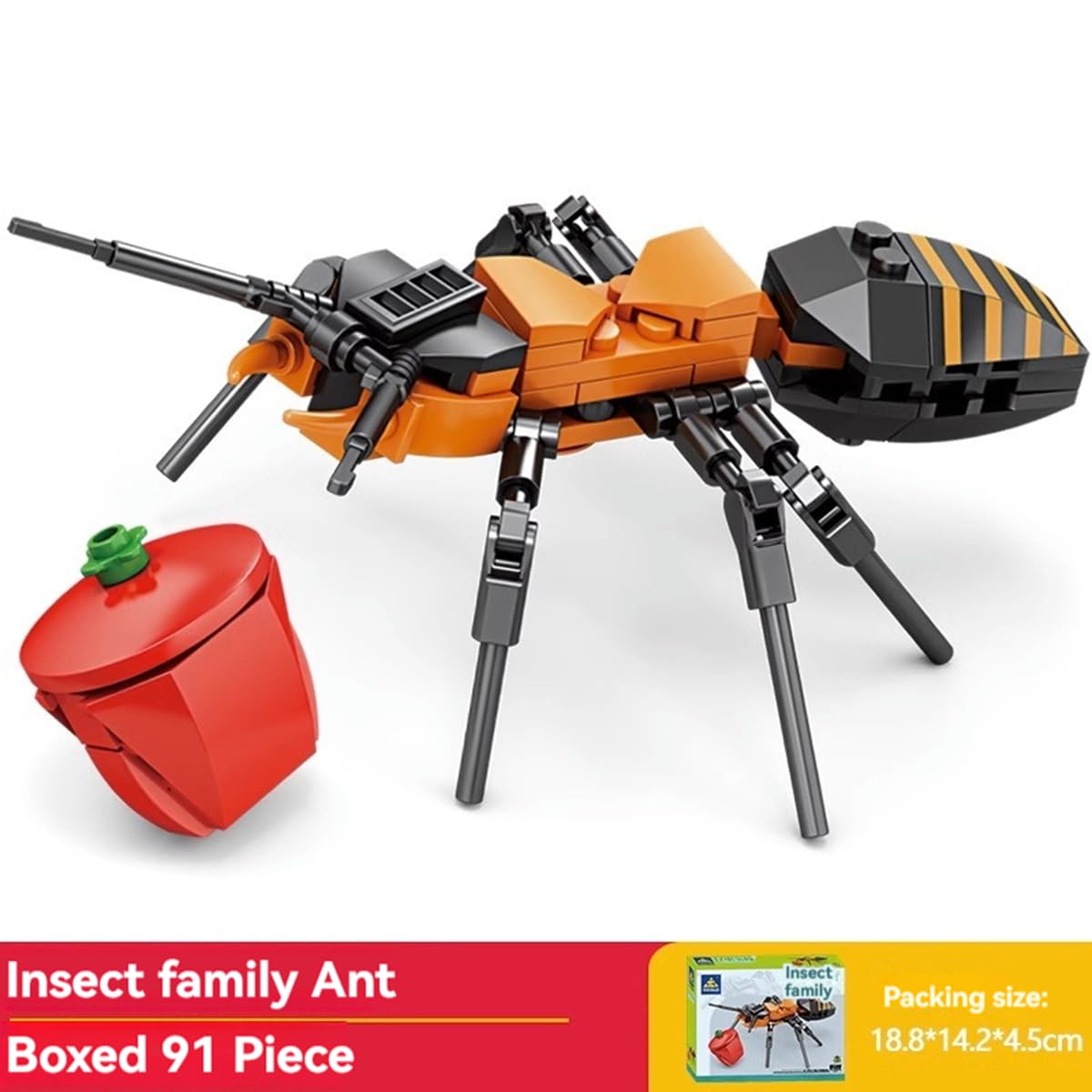 YNTOXIN Insect Building Block Toy Set Mantis,Butterfly, Beetle, Dragonfly, Bee, Snail, Nature Decoration - Image 2