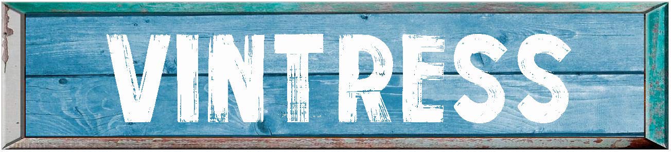 VINTRESS 8" Rectangle Blue Colored Weathered Painted Rustic Look Magnet for use on Any Steel Surface