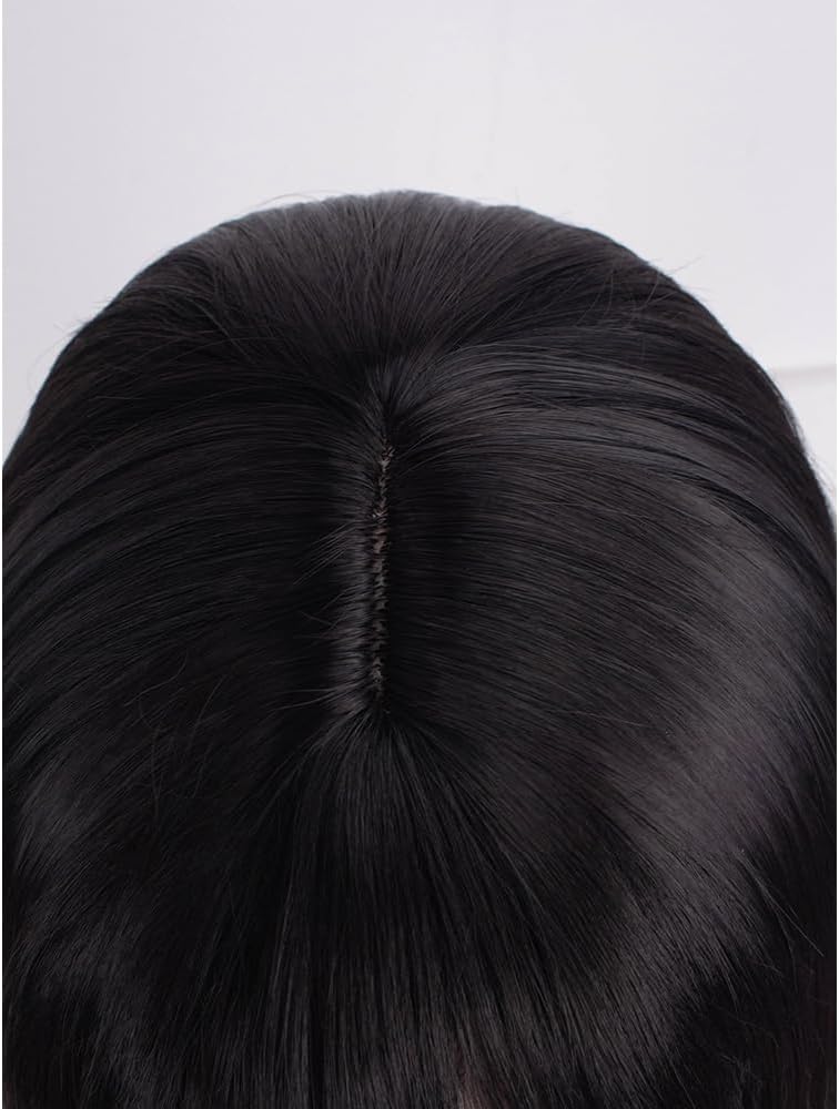 Cosplay Wig Shimizu kiyoko Cos Straight Black Hair Synthetic Wigs for Women Heat Resistant Fiber Wig(Black)