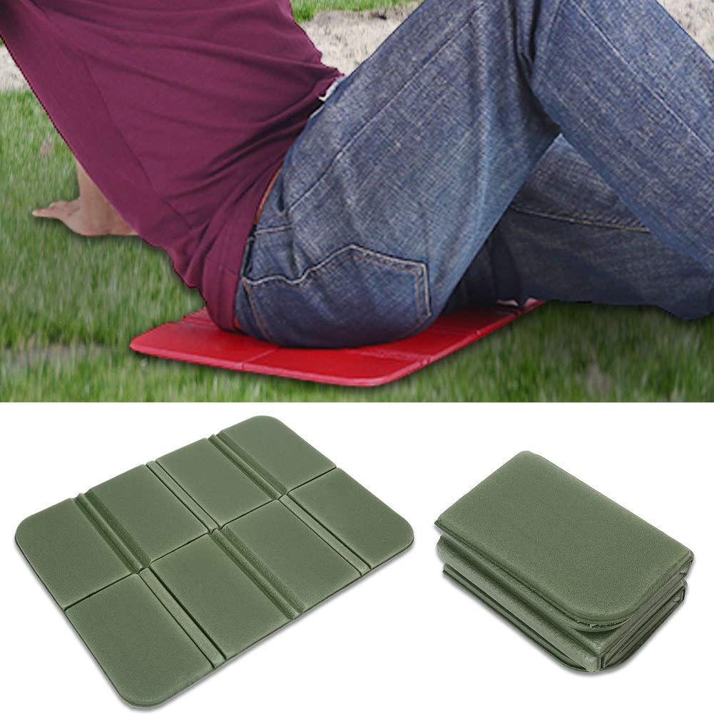 Jwthee Folding Seat Cushion, Sitting Pad for Outdoor Picnic Seat Pad Portable Lightweight Folding Mat for Camping Picnic Sitting Mat for Outside Picnic (Green)