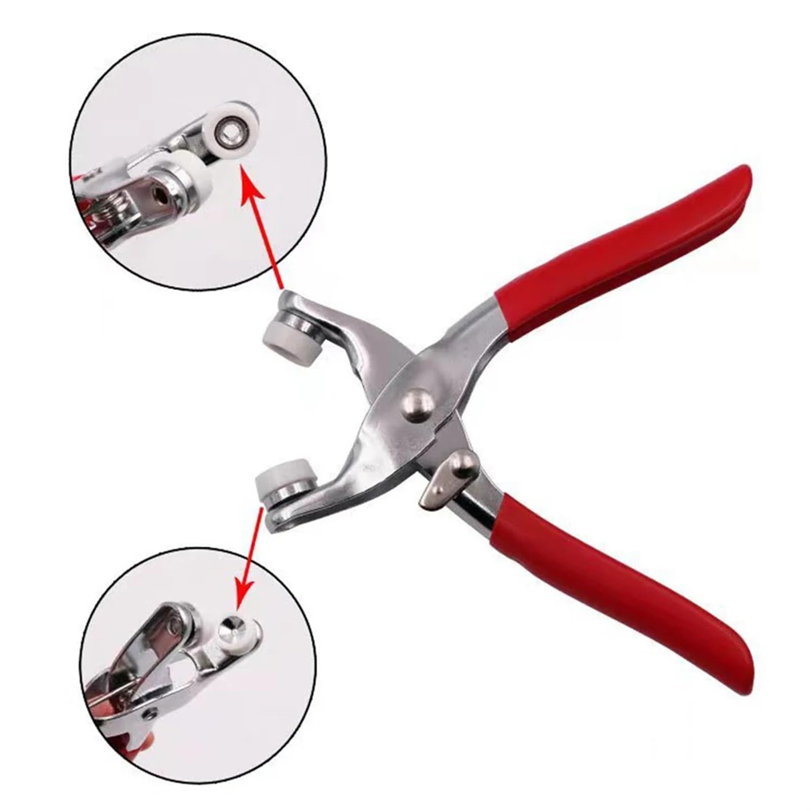 Alicates Botones a presión for herramientas 100PCS Botones a presión de metal de 9,5 mm compatibles for la instalación de sujetadores de presión de costura de bolsillo Instalación de bolsa de ropa