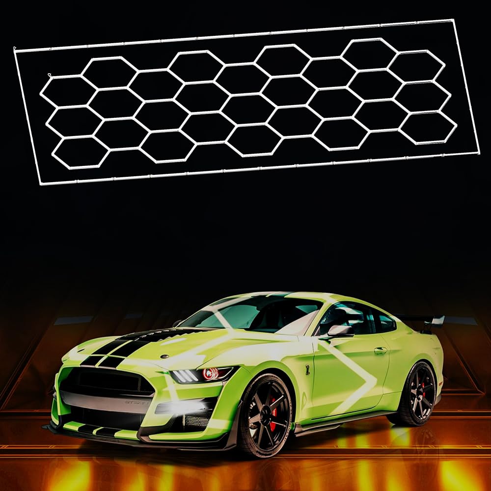 MiXXAR Hexagon Led Lights Garage Light Super Bright Customizable Ceiling Light Fixture Led Lights for Bedroom Warehouse Workshop