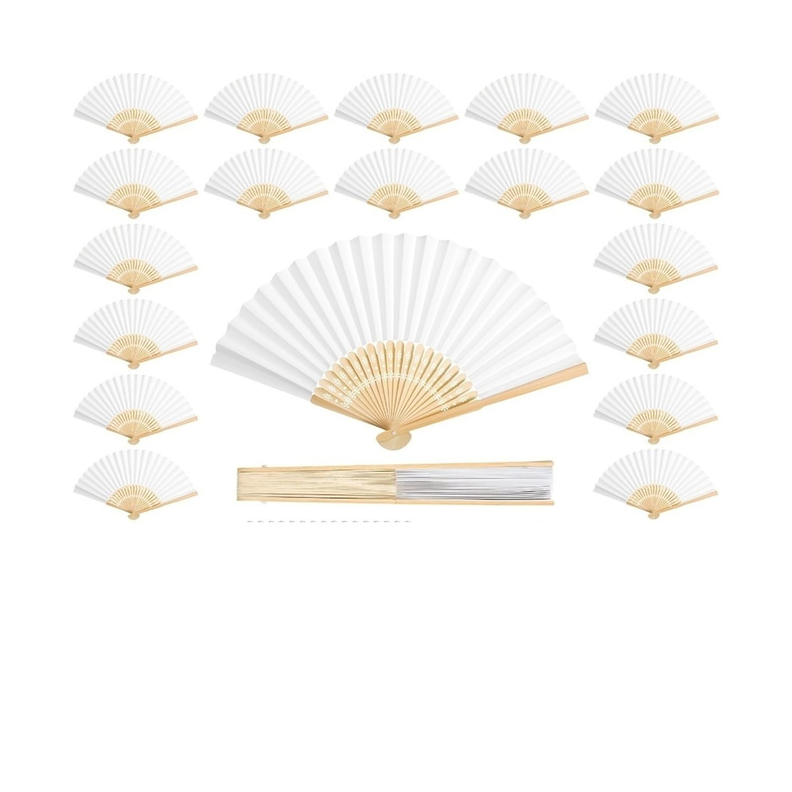 130-teiliges Handfächer-Set for Hochzeit, Party, Gast, Brautparty Für Haushalt Wohnen