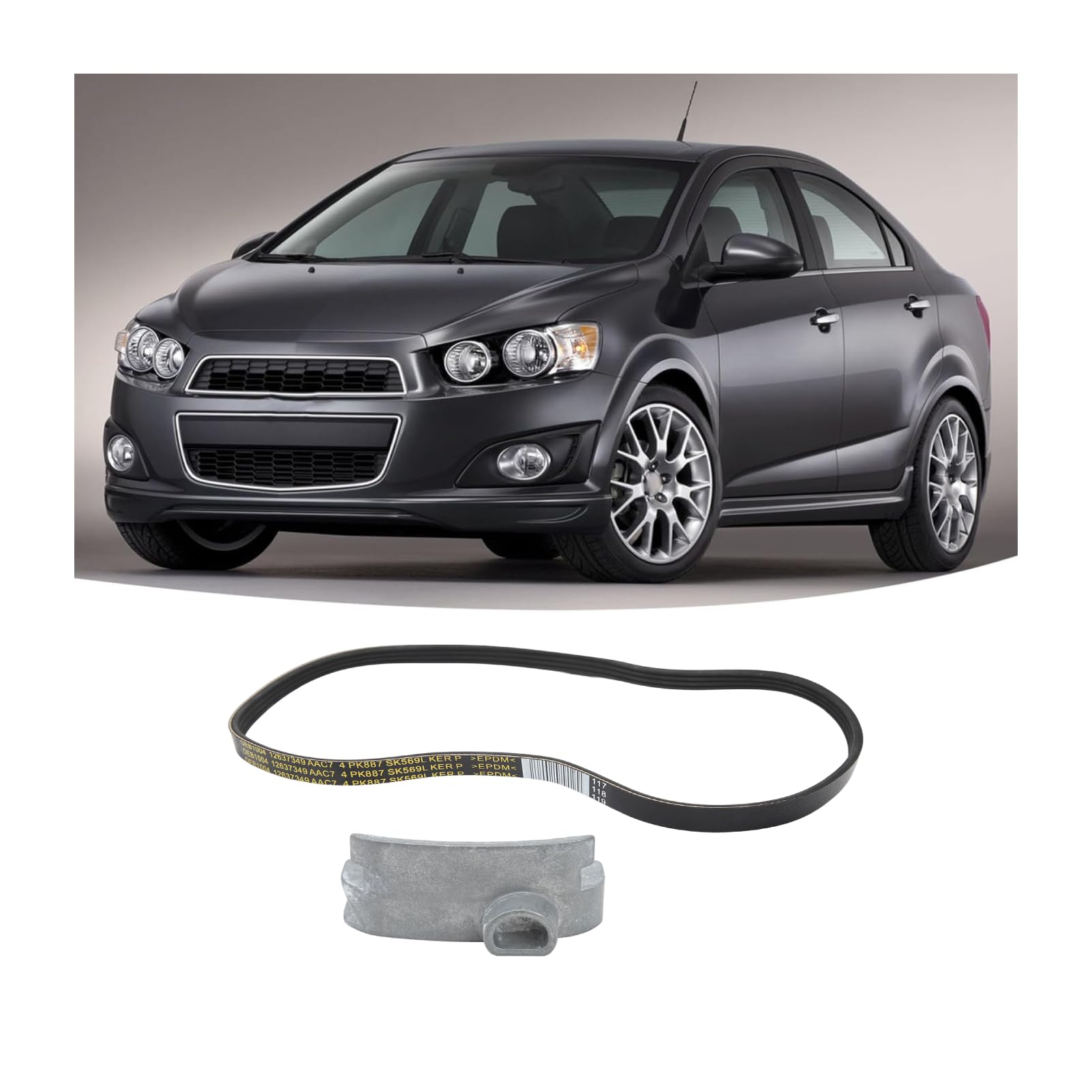 Original Equipment 12658178, Air Conditioning Compressor Belt Kit with Tool, Air Conditioning Compressor Belt for Vehicle