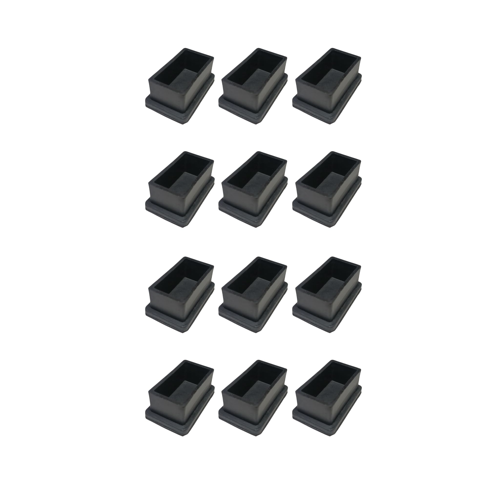 DEEPOOS 2 inch x 1 inch (50mm x 25mm) Rectangular Rubber Bush Or Cap for Furnirure Legs Black (Pack of 12)-image-39