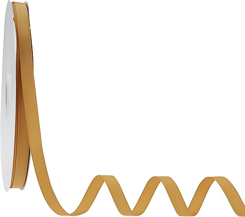 Miniatura 7 de Cinta de grogrén dorada de 38 pulgadas a granel de 100 yardas, rollo de cinta dorada fina para manualidades, cinta de tela dorada antigua sólida