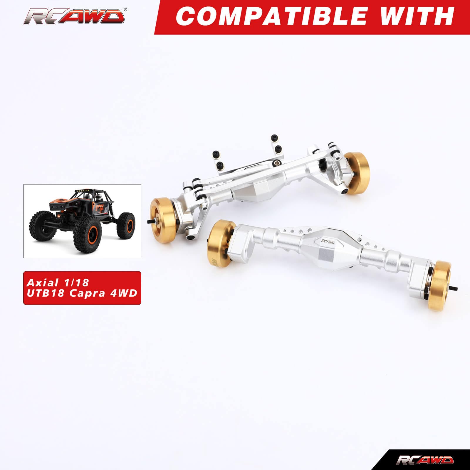 Amazon.com: RCAWD UTB18 Capra Brass Weighted Portal Axles Set with