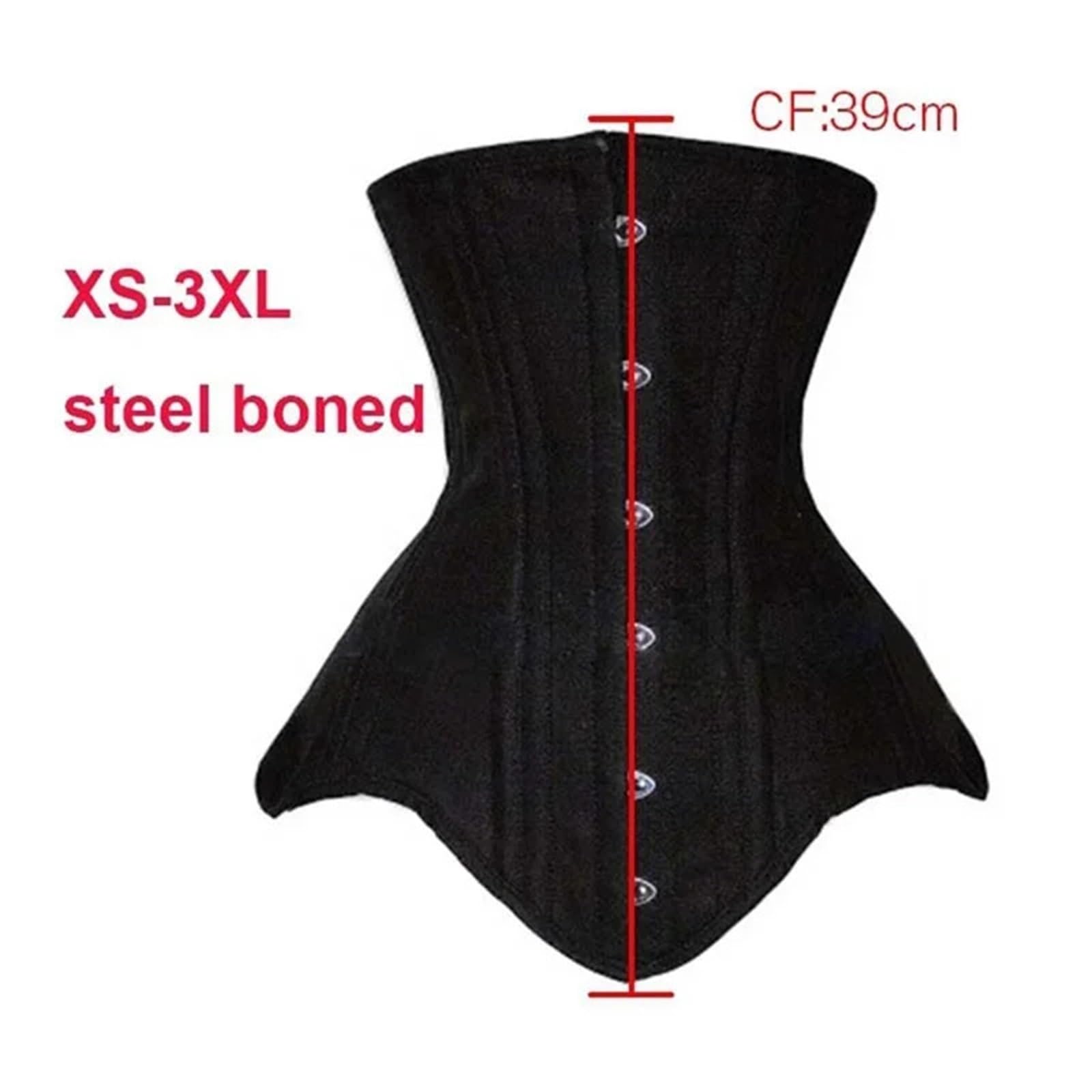 Corsetto Sottoseno da Donna con Stecche in Acciaio, Snellente, Bustier, Cintura Stringivita per Cosplay e Feste