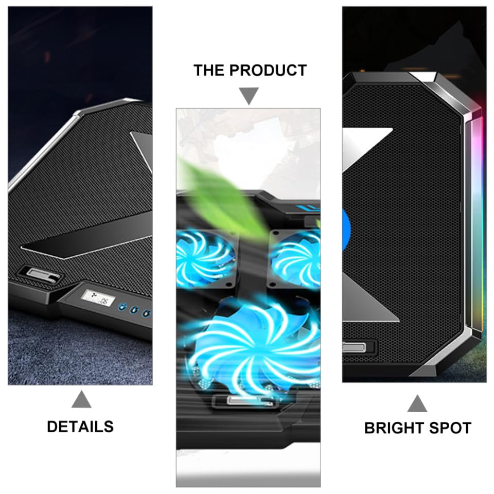 Laptop Cooler con Luz RGB y Altura Ajustable para Portátiles miniatura 3