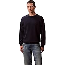 Calvin Klein LS Ez Cotton Crewnk Sweater 12Gg Lv04Rc309G, Maglione, Uomo, Blu (Dark Sapphire), M