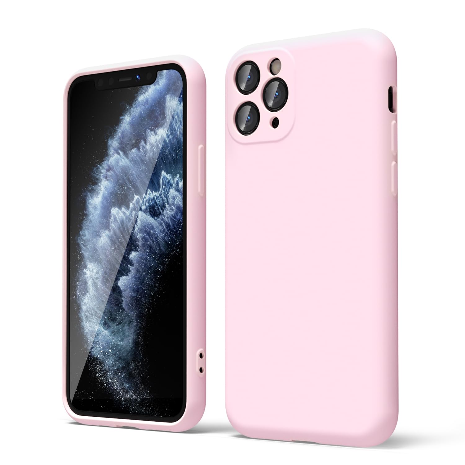 oakxco for iPhone 16 Pro Max Case Liquid Silicone, Soft Rubber Gel Elegant Aesthetic Basic Simple Cover, Cute Thin Slim TPU Matte Solid Color Plain Smooth Case for Women Girl, Light Pink — view 616