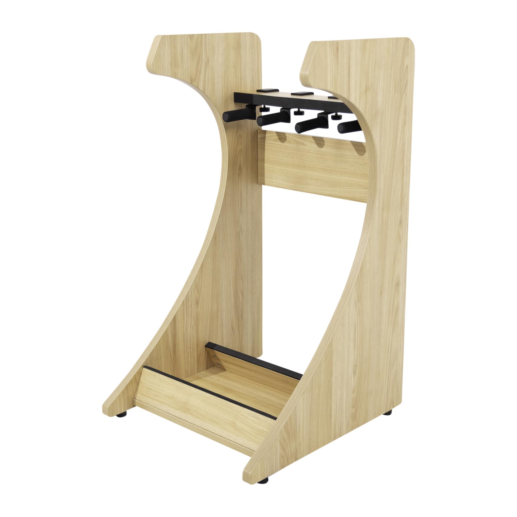 GATOR FRAMEWORKS - Supporto per chitarra elettrica Serie Elite con rack combinato per custodie da 3 a 4 spazi, finitura opaca in acero naturale (GFW-ELITEGTR3RK-MPL).
