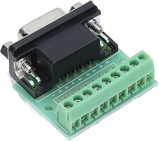 Screw Terminal Block, DB9 Terminal Block Breakout Board Module 9 Position Female Terminal Block Connector for RS232 RS485 Connector, Io Modules