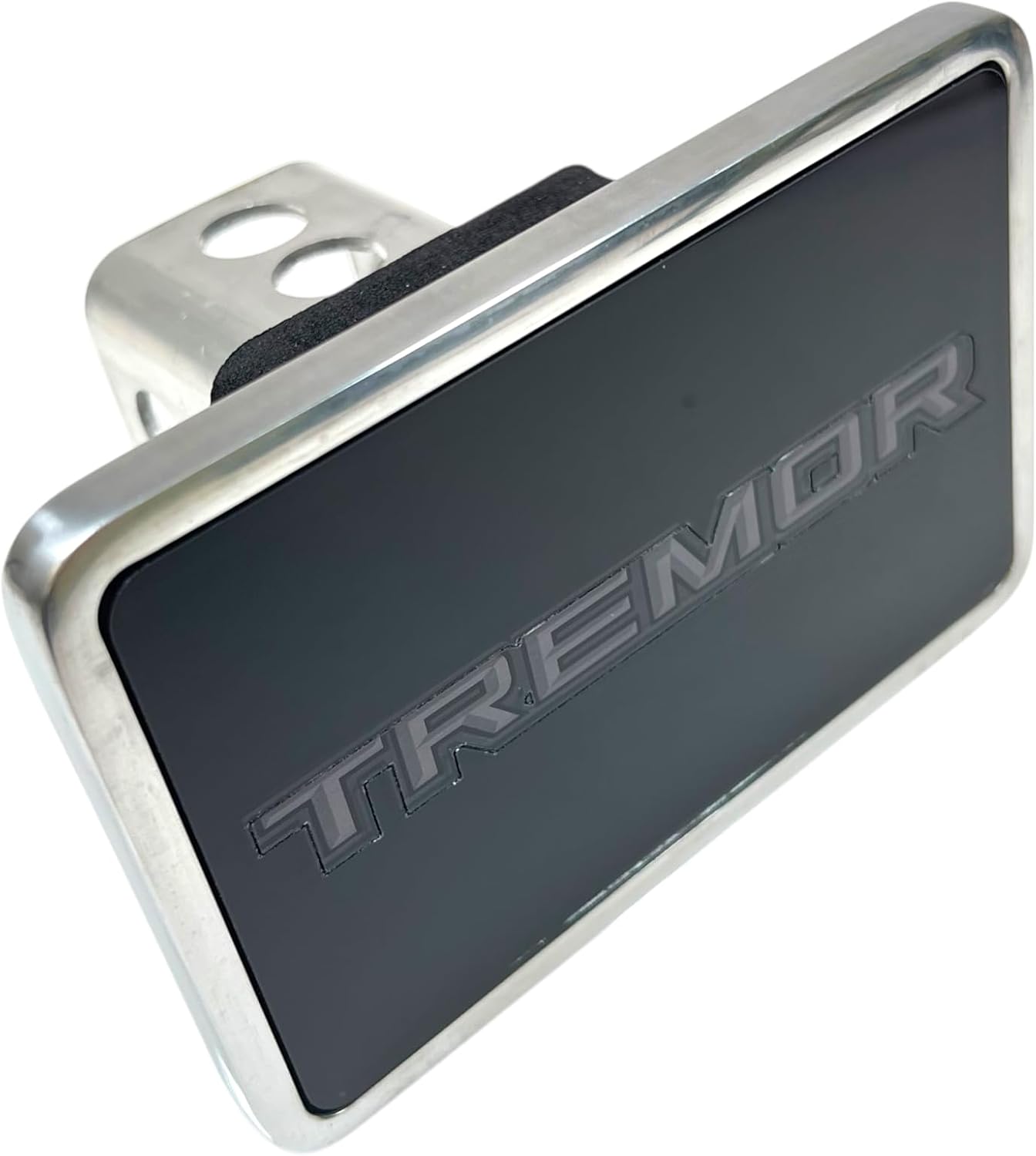 Eurosport Daytona - Compatible with Ford Tremor Badge - XL Aluminum Hitch Plug (Tremor Blacked Out)