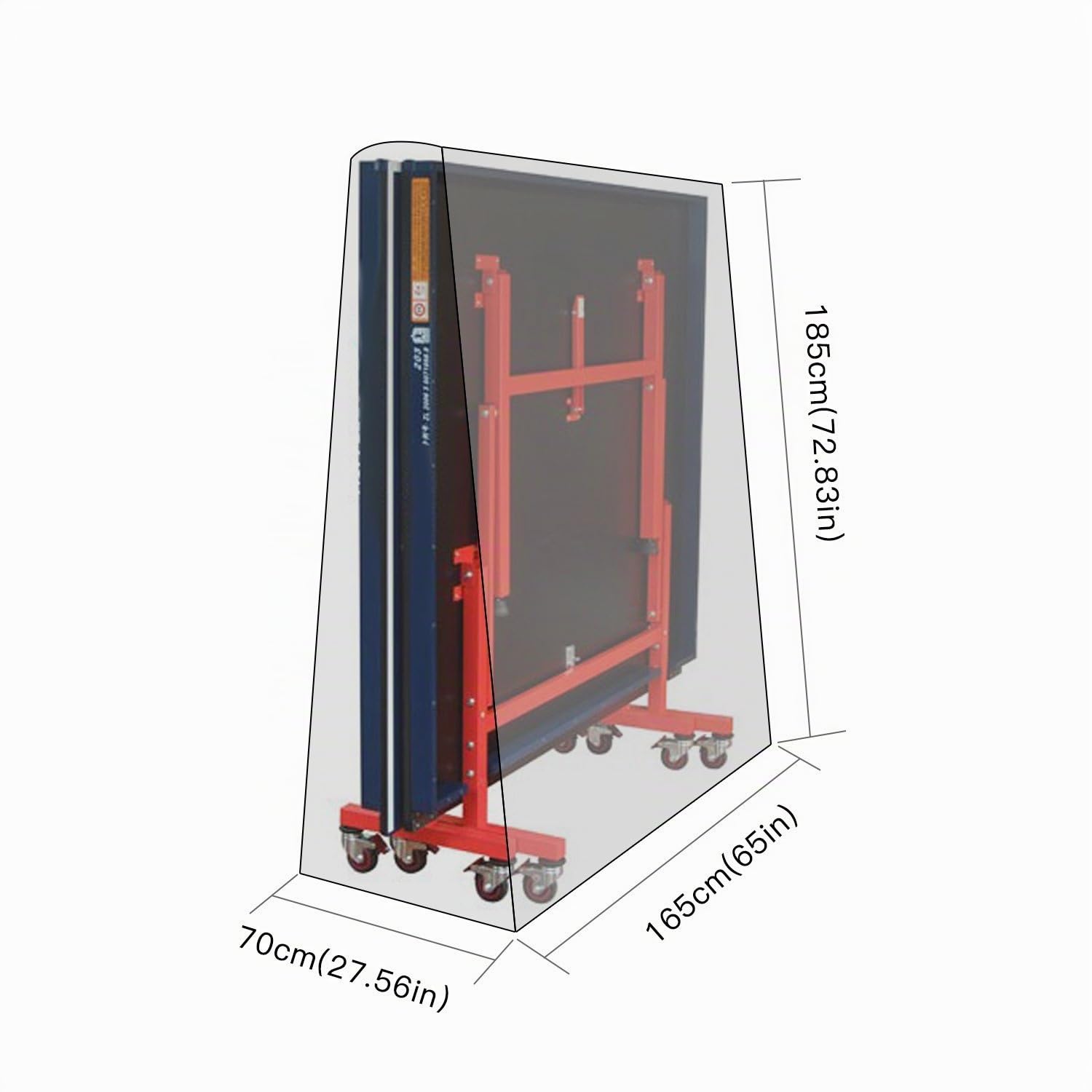 Housse de table de ping-pong imperméable Noir 185 x 70 x 165 cm