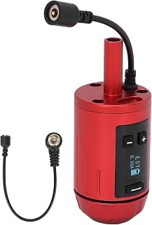 Tattoo Grip Machine Self Lock Cordless Tattoo Grip Machine with LCD Display for Tattoo Interface Motor (Red)