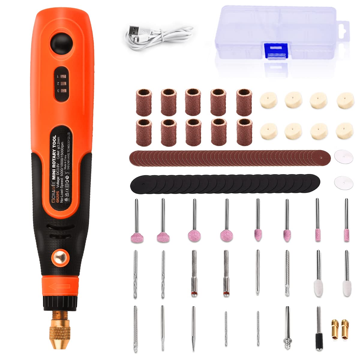 Buy GOXAWEE Mini Cordless Rotary Tool with 3.6V Liion Battery, 3