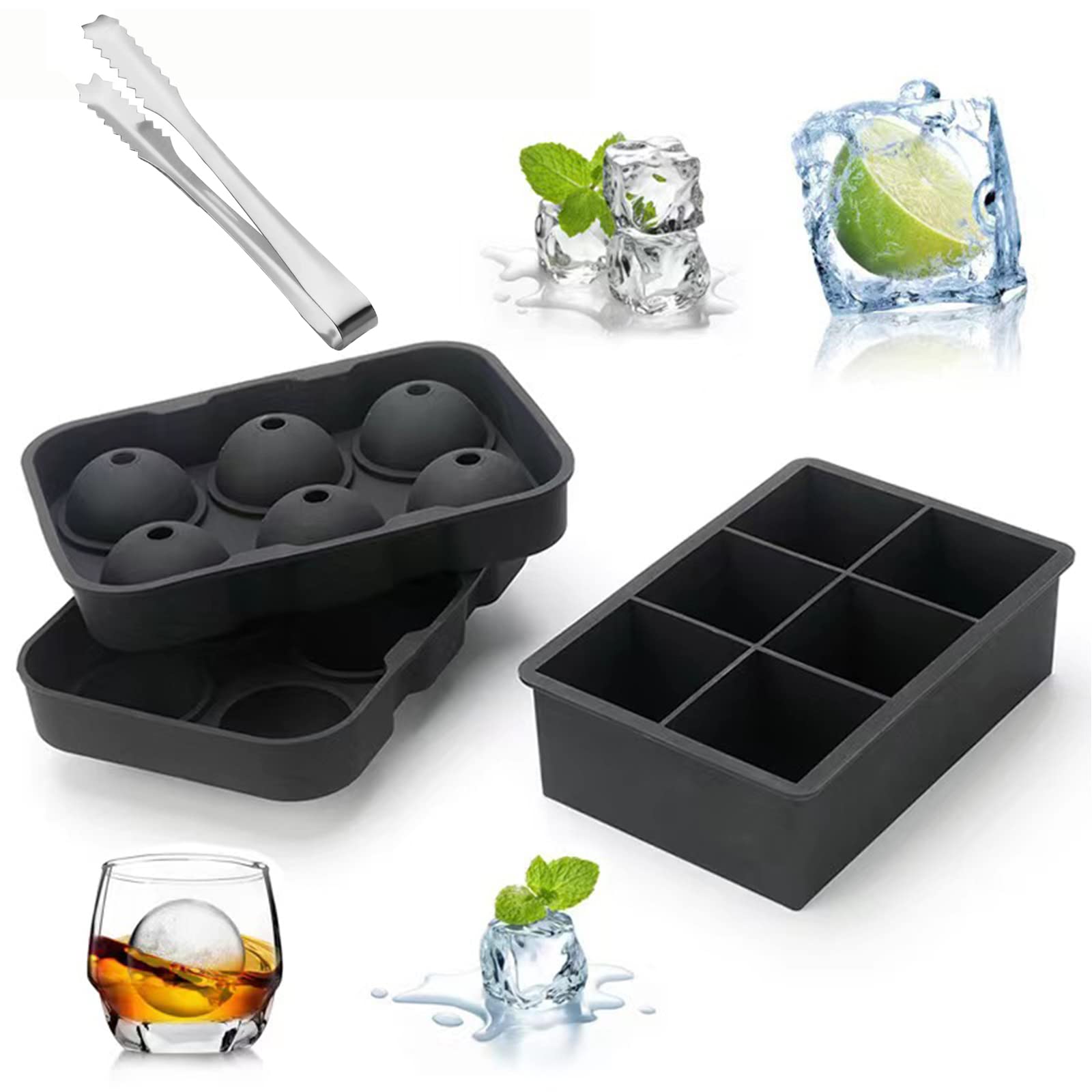 Amazon | esomoon 製氷皿 丸氷 アイスボールメーカー 食品級シリコン製 