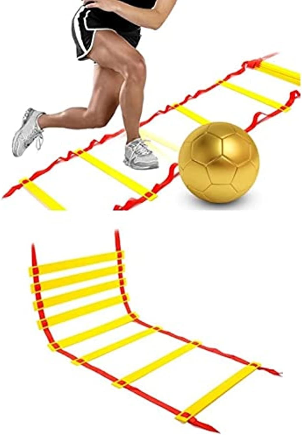 Marshal Fitness Agility Ladder Training Equipment Jump Speed Ladders Football Training for Sports Fitness 6 Meters 12 Rungs-MF-0005