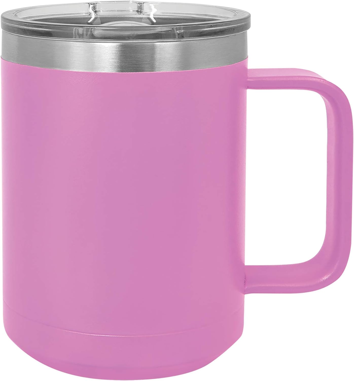 Polar Camel 15 oz. Stainless Steel Vacuum Insulated Tea or Coffee Mug with Slider Lid (Light Purple)