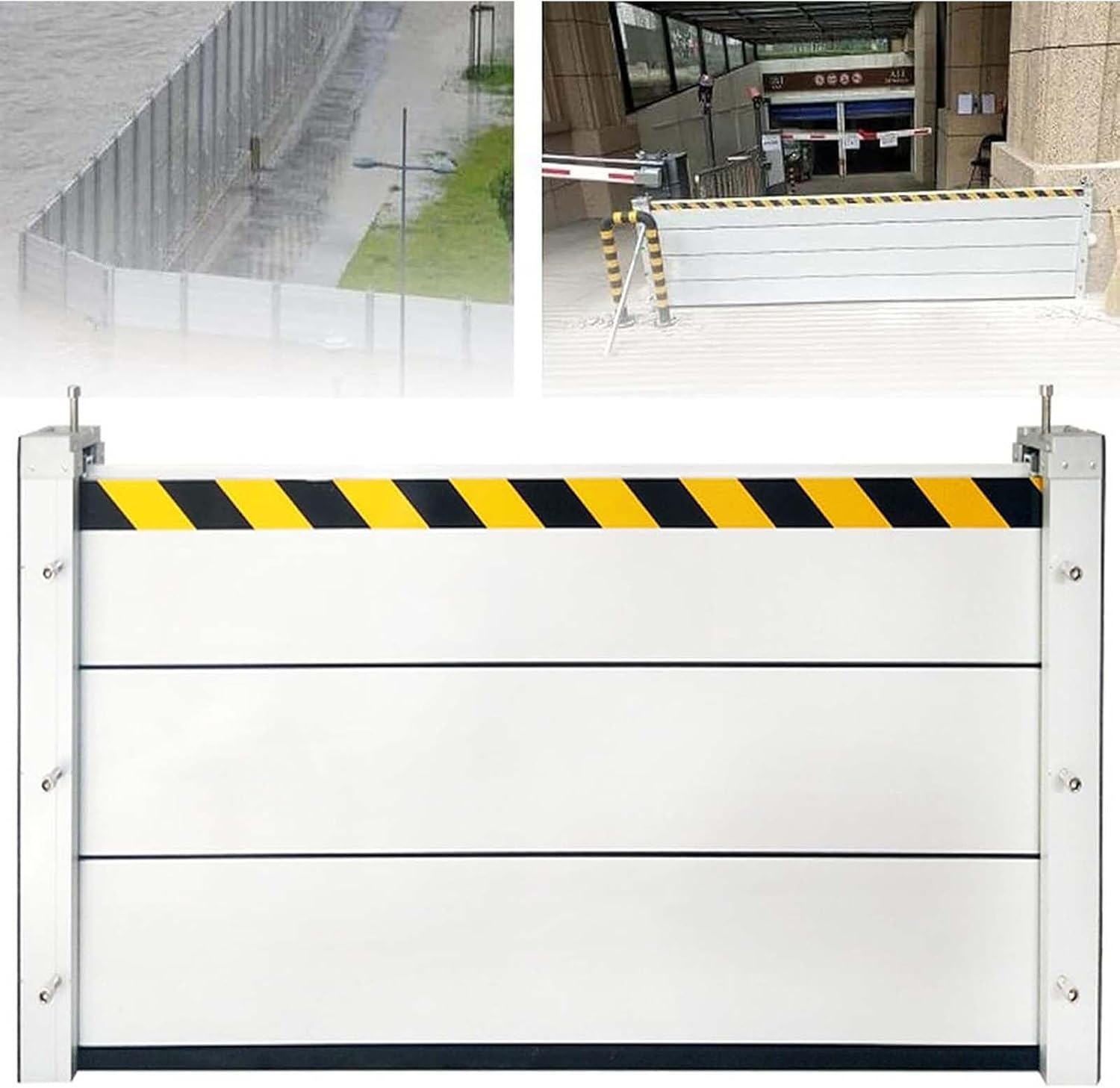 Flood Equipment,Flood Control Flap,Flood Protection Barrier Door,Exterior Garage Doors Flood Protection Barrier,with Reflective Warning Design Reusable,for Garage Entrance,Door,Street,150 *