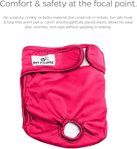 Miniatura 5 de Pet Parents - Pañales lavables para perros (paquete de 3). Color Princess, pañales medianos para perros