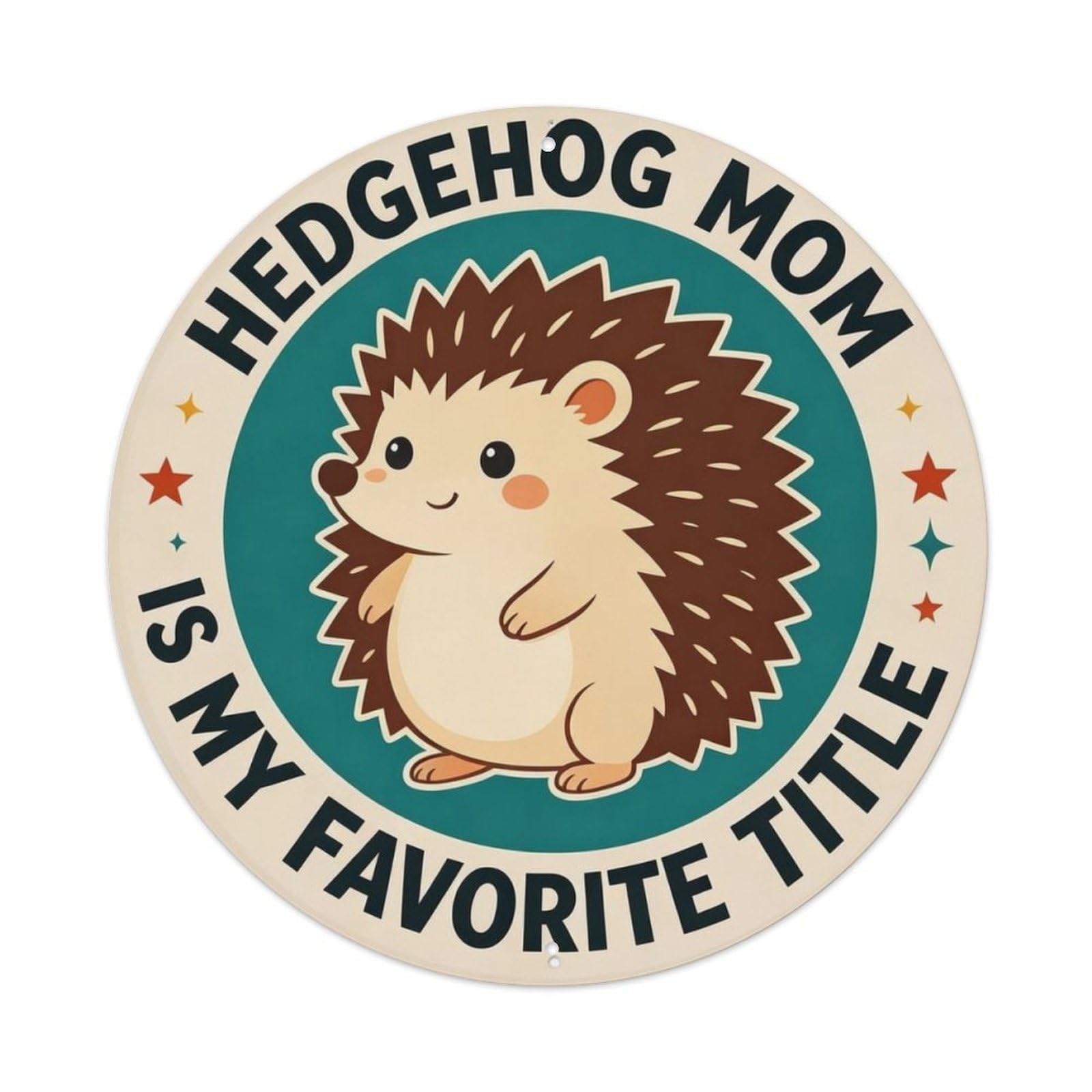 Vintage Hedgehog Pet Lover Metal Tin Sign Plaque