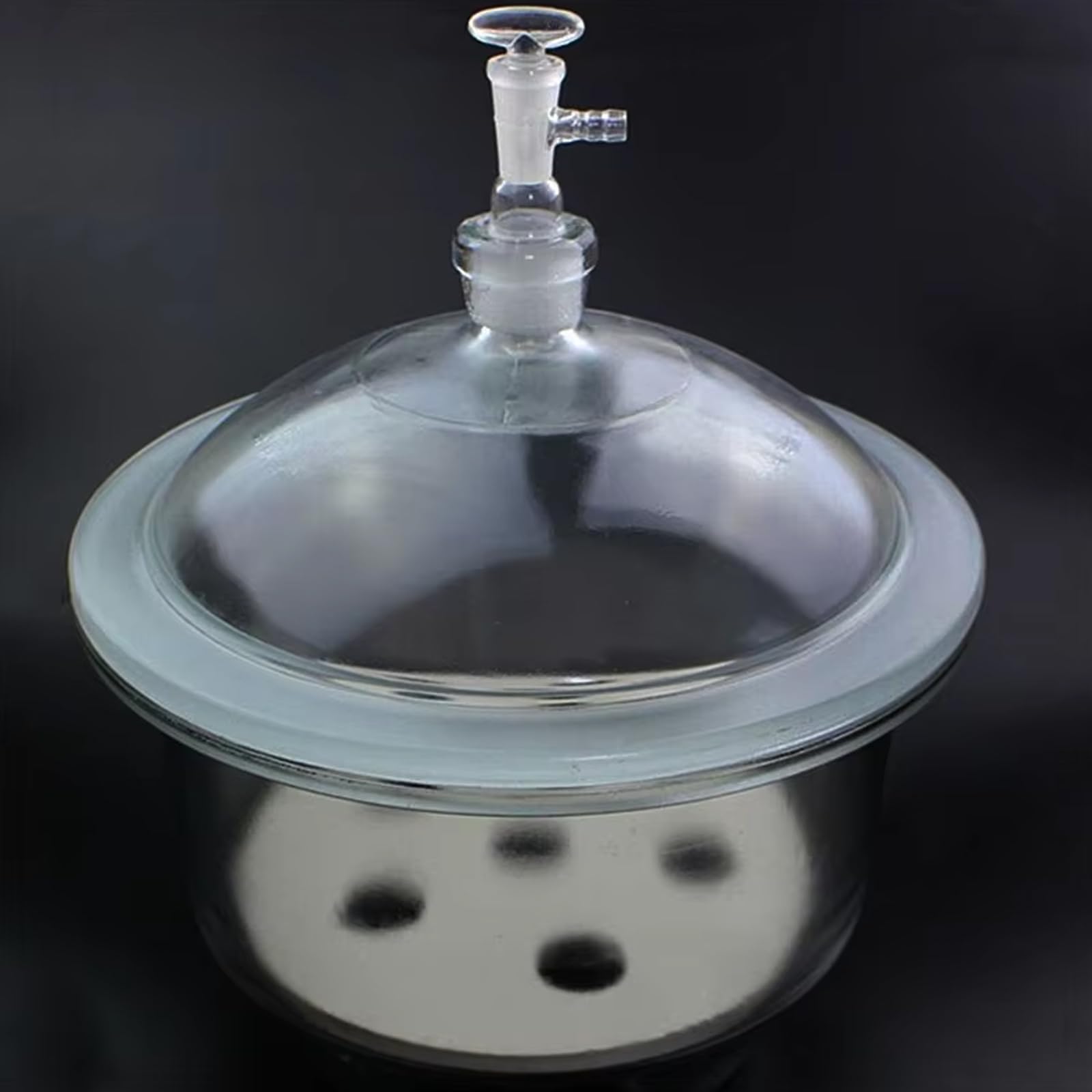 Szklany eksykator próżniowy, szklana suszarka próżniowa z płytą porcelanową, pogrubione ścianki/wysoka przezroczystość, do badań laboratoryjnych, odpowiedni dla przemysłu farmaceutycznego