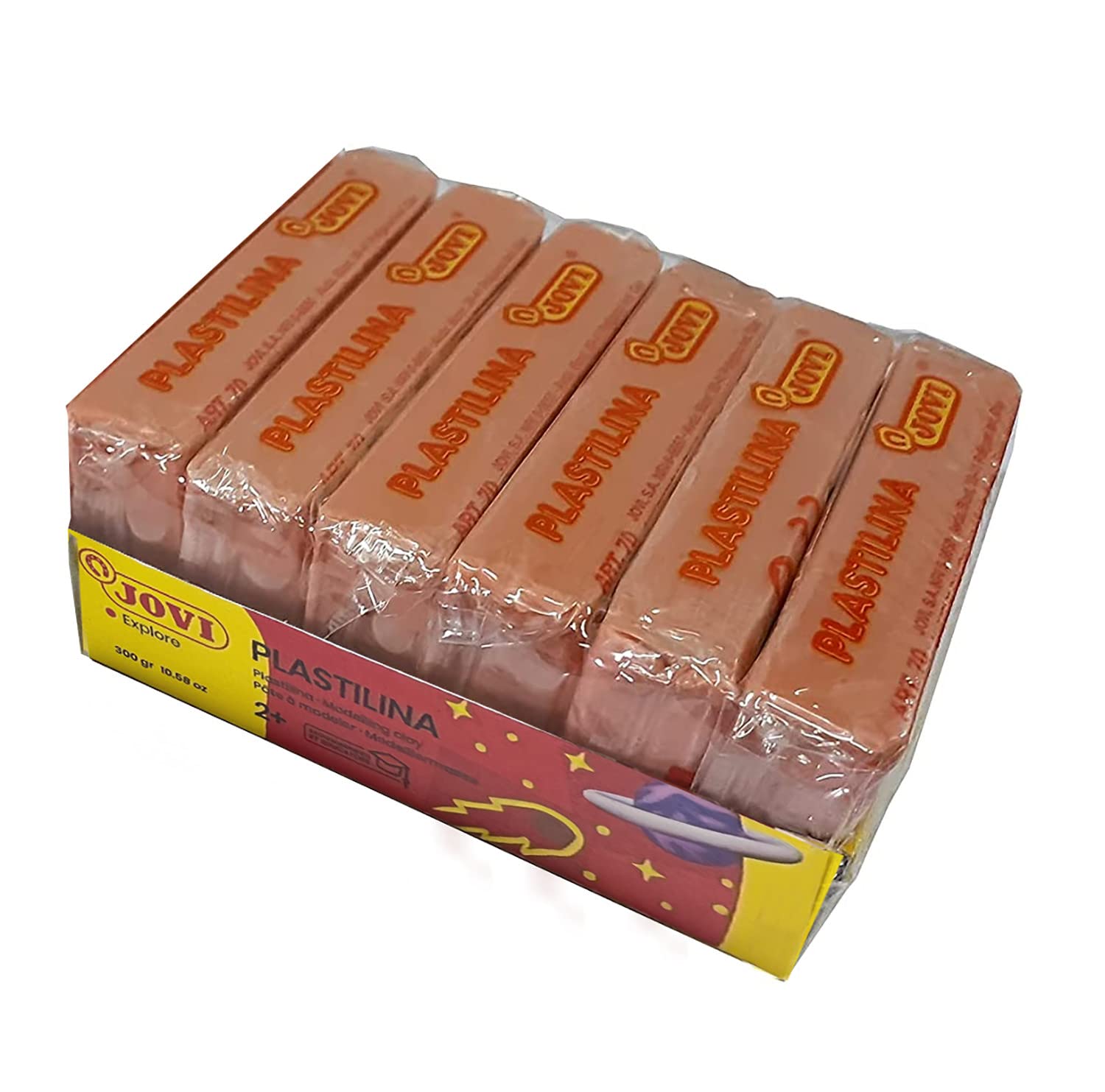 Jovi Plastilina Flesh Non-Drying Modelling Clay 50gms Each 6 Bars