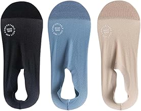 Loafer Socks for Men Pack of 3 Non-Slip No Show Anti-Skid Men’s Sock, Super Grip, Mesh Material, Anti-Bacterial Sweat Proof invisible Sock