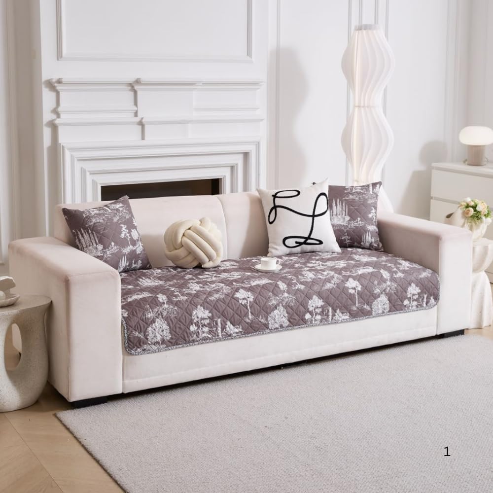 HOMETHREADS Premium Embroidered Cotton Sofa Cover Mat with PVC Backing for Non-Slip Comfort (Dark_Grey, 1 Seater Large| 90x75cm)-image-32