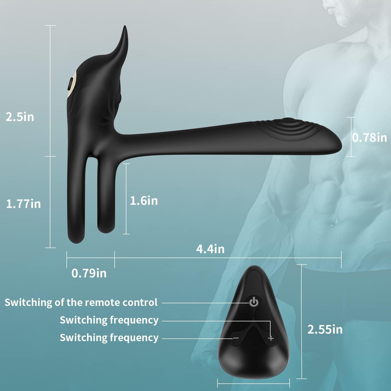 Penis Ring Vibrators, 3 In 1 Sex Toys COC Rings Male Viber For Erection Enhancing, Vibrating - View #11