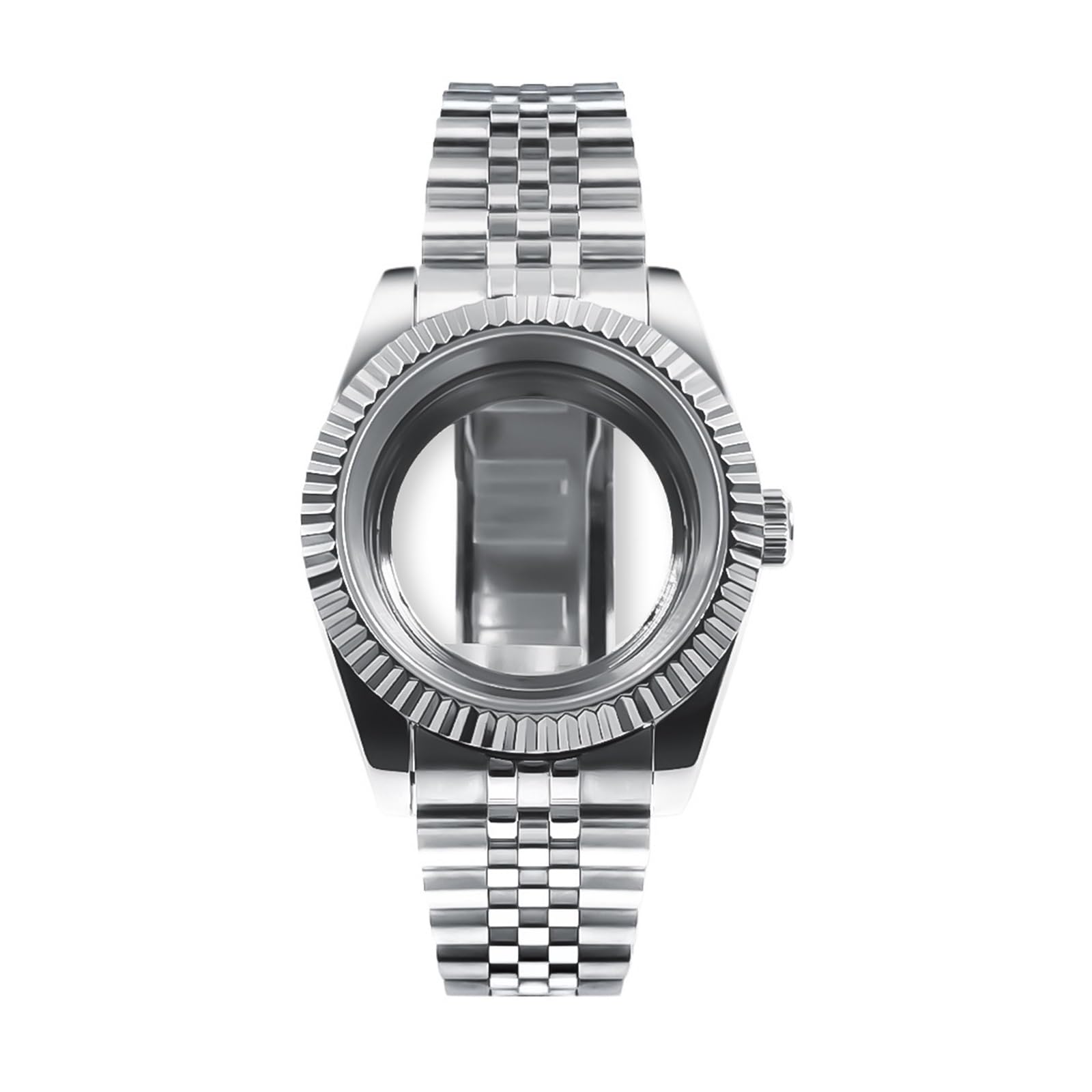 1pc 36mm/40mm Sapphire Glass For Men Watch Case Fit For NH35 NH36 NH34 Movement Waterproof Jubilee Stainless Steel Band