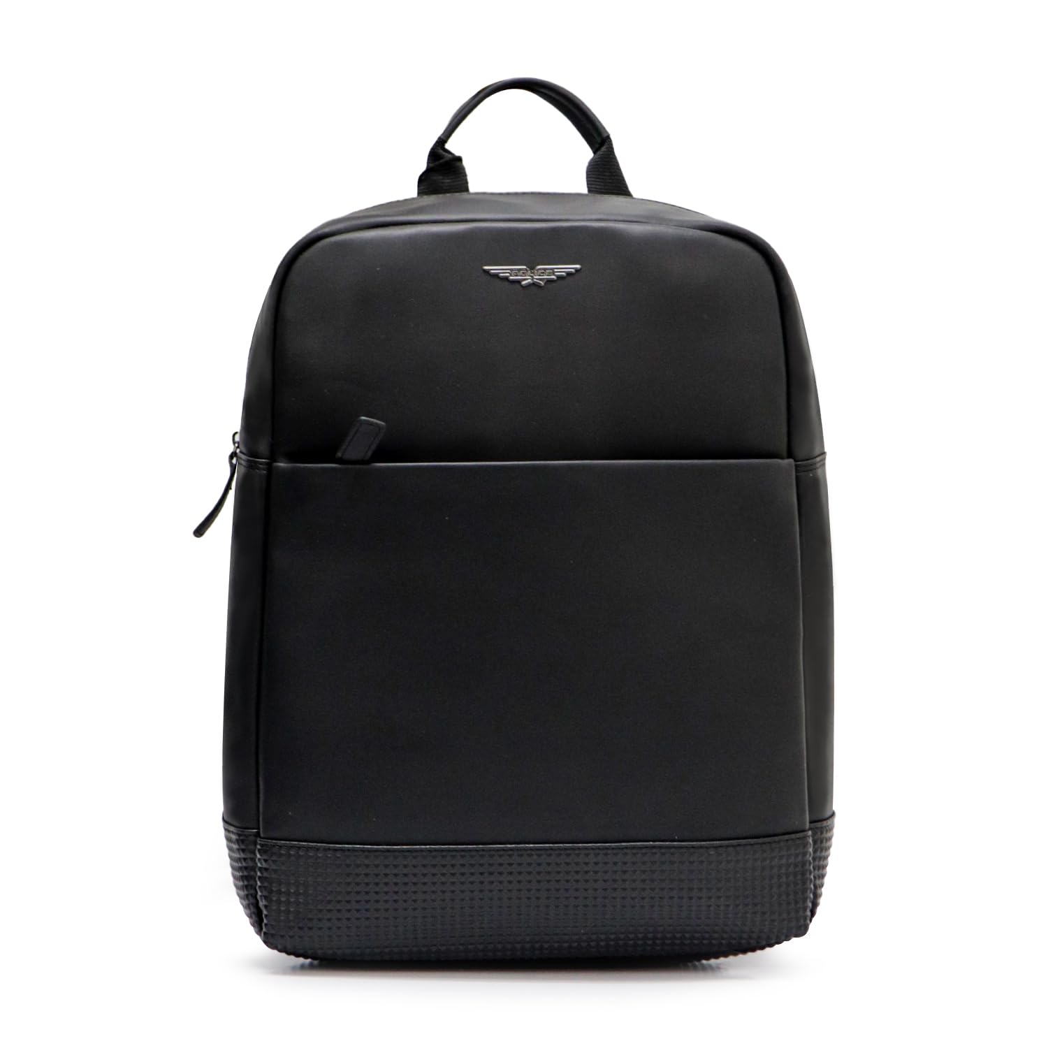 police Premium Laptop Backpack for Men & Women | Stylish Vegan Leather Office Backpack with Padded Laptop Compartment, Front Utility Pocket & Adjustable Shoulder Straps | Black-picture-44