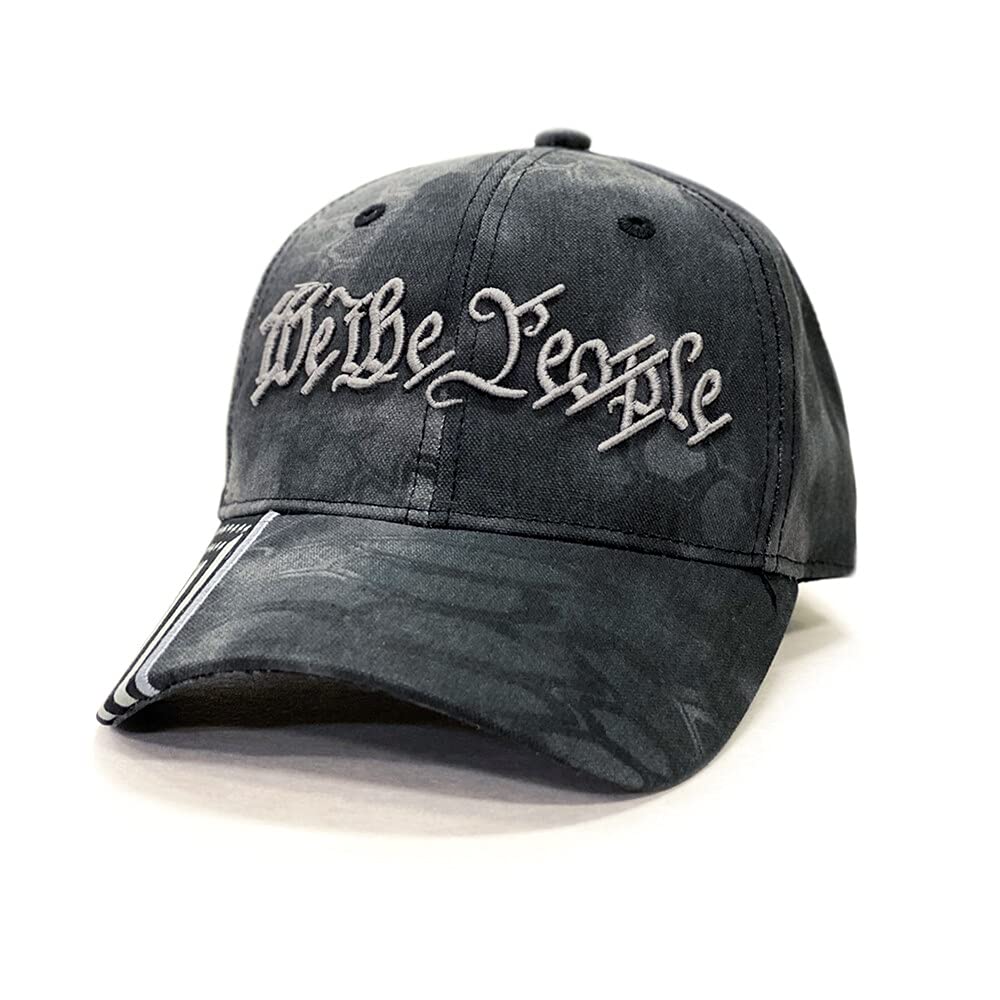 unisex-adult The 2nd Amendment Kryptek Camo Cap With Usa Flag Visor