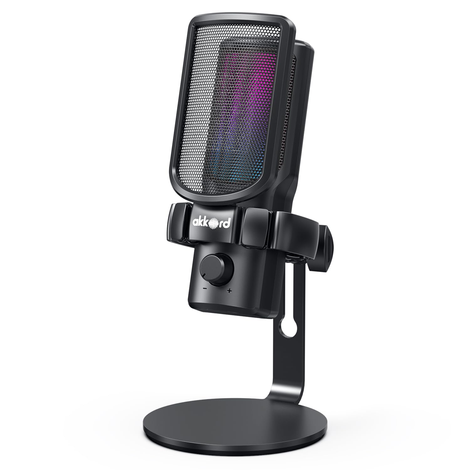 Akkord USB Condenser Microphone, Cardioid Polar Pattern, 192kHz/24Bit, Real-Time Monitoring, 40dB Sensitivity, 50Hz–16kHz Frequency Response, Plug Podcasting, Gaming, Streaming, Voice Recording-picture-19