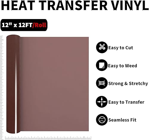 Miniatura 5 de AHIJOY Hojas de vinilo de transferencia de calor pastel HTV paquete de 12 x 12 pulgadas, 18 colores pálidos surtidos para planchar sobre vinilo para