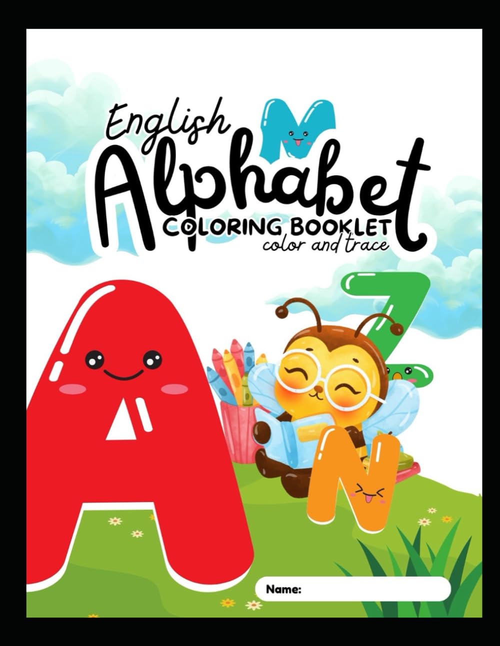 English Alphabet Coloring & Tracing Book: Fun ABC Learning for Toddlers & Preschoolers