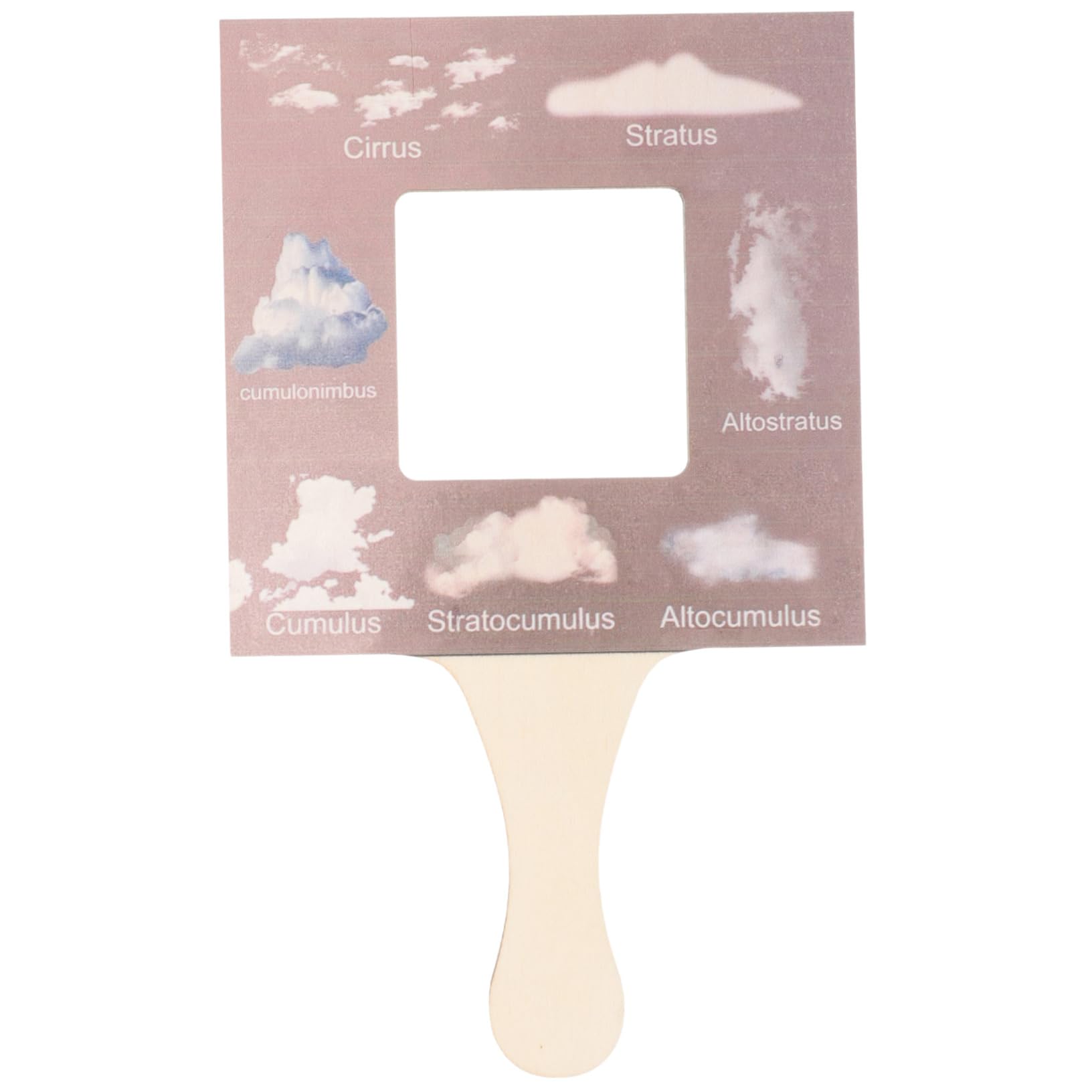 IWOWHERO Wooden Boys and Girls Nature Study Handbook Cloud Identification Guide Frame Toy