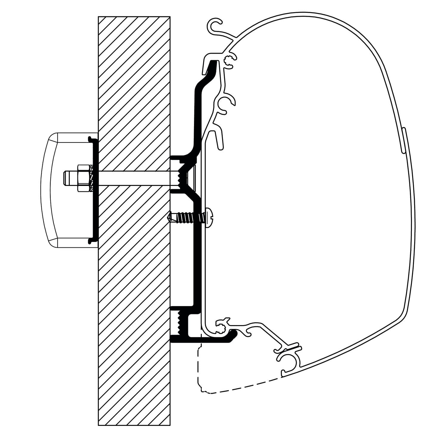 Thule - Adaptateur de stores Burstner Thule Long. (m) - Standard (3 pièces)