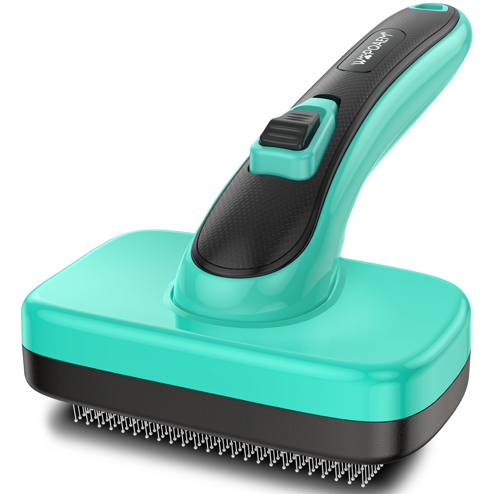 WOPQAEM Dog Self Cleaning Slicker Brush for Shedding, Dog Brush Grooming for Short Long Haired, Removes Loose Fur, Undercoat, Mats, Tangled for Large Medium Small Sensitive Skin of Dog and Cats. Easy to Cleaning