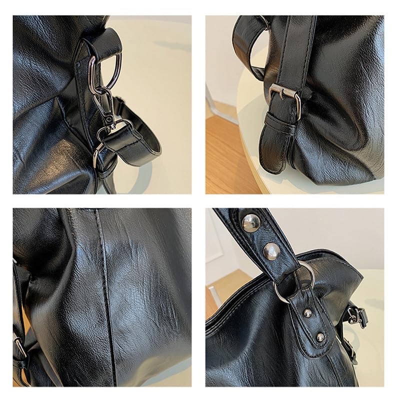 Hobo Handtasche Schultertasche Shopper Henkeltasche Damenhandtasche aus PU-Leder Damen Tasche Hobo Damentasche Umhängetasche Taschen für Frauen Mutter Weiß