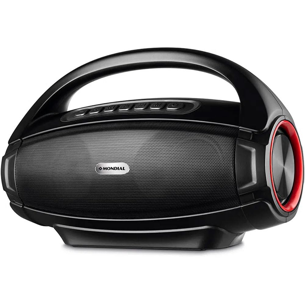 Caixa de Som Monster Sound II, Bluetooth, Bivolt, Preto/Vermelho
