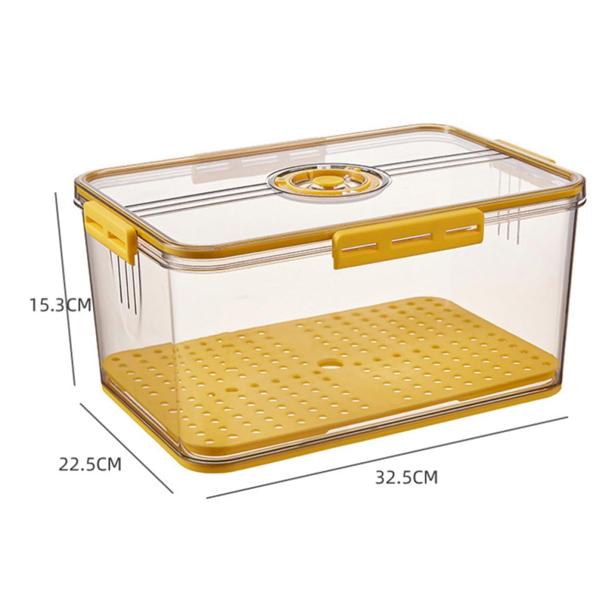 Caja de Almacenamiento para Refrigerador de Pet con Tapa, Práctica para Conservar Frutas y Alimentos Frescos Frigorífico del Hogar