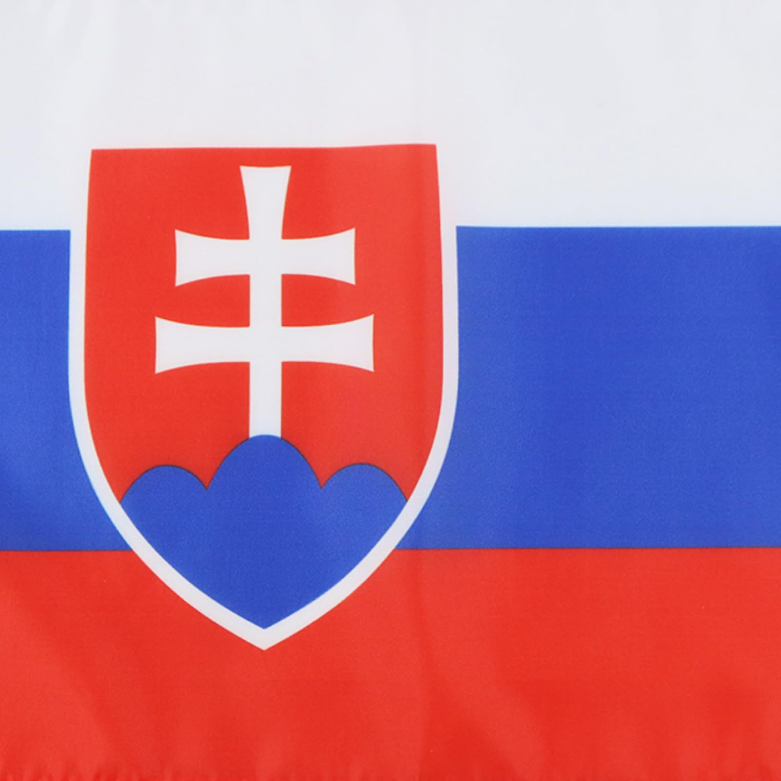 Drapeau Slovaque Agité Drapeau Slovaque Sur Mât Emblème Vectoriel De La